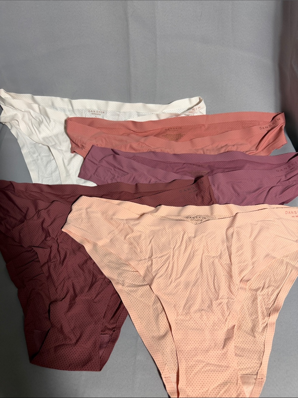 Danskin Women's Bikini Brief Pack - White, Blush, Mauve, Berry, Dusty Rose